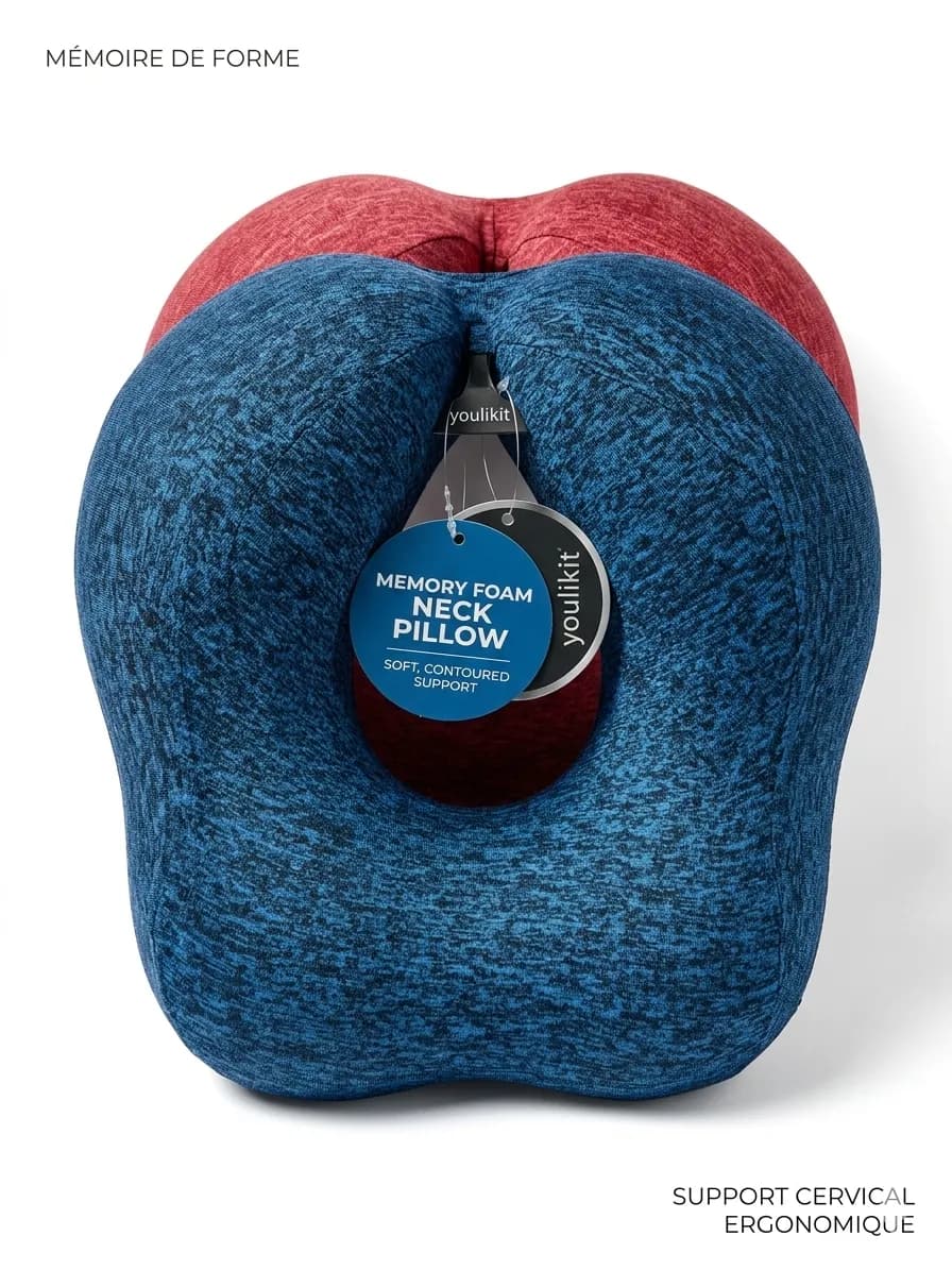 Le produit Oreiller de voyage en mousse à mémoire de forme – Coussin cervical ergonomique confortable