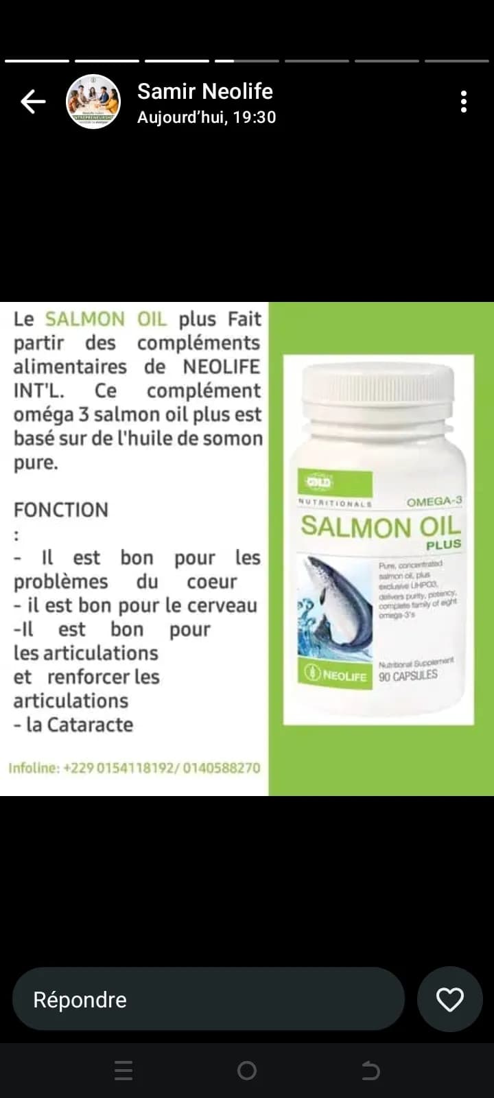 Le produit SALMON OIL PLUS